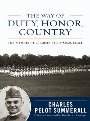 cover image of The Way of Duty, Honor, Country
